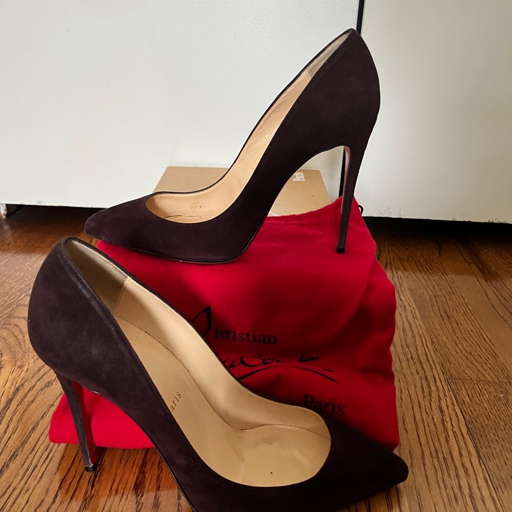 Christian Louboutin Classic Suede Pumps | Red Sole
